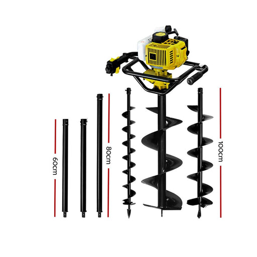 Ground-Breaking Efficiency Giantz 92CC Petrol Post Hole Digger Tools > Industrial Tools Giantz    - Micks Gone Bush