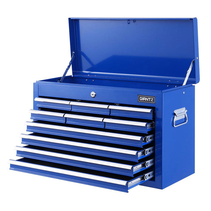 Giantz 10 Drawer Tool Chest in Blue Steel for Garage Organization Tools > Tools Storage Giantz    - Micks Gone Bush