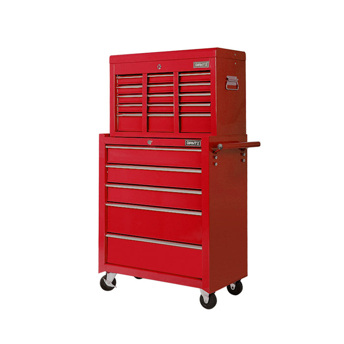 Giantz 14 Drawer Steel Tool Cabinet Chest Mechanic Garage Storage Trolley Red Tools > Tools Storage Giantz    - Micks Gone Bush