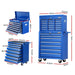 Giantz 17 Drawer Steel Tool Cabinet Chest Trolley Toolbox Garage Organizer Blue Tools > Tools Storage Giantz    - Micks Gone Bush