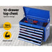 Giantz 17 Drawer Steel Tool Cabinet Chest Trolley Toolbox Garage Organizer Blue Tools > Tools Storage Giantz    - Micks Gone Bush