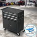 Giantz 3 Drawer Steel Tool Trolley with Lockable Cabinet and Omni-Directional Castors Tools > Tools Storage Giantz    - Micks Gone Bush