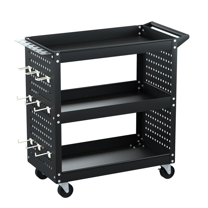 Maximise Efficiency Giantz 3-Tier Tool Cart with Garage Pegboard Hooks Tools > Tools Storage Giantz    - Micks Gone Bush