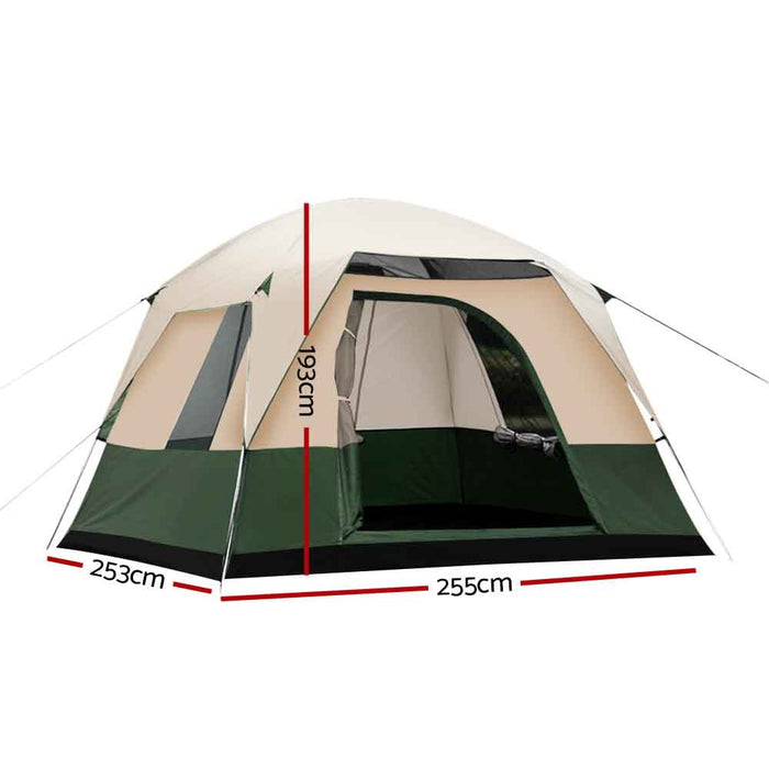 Weisshorn Family Camping Tent 4 Person Hiking Beach Tents Green Outdoor > Camping Weisshorn    - Micks Gone Bush