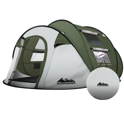 Weisshorn Instant Up Camping Tent 4-5 Person Pop up Tents Family Hiking Beach Dome Outdoor > Camping Weisshorn    - Micks Gone Bush