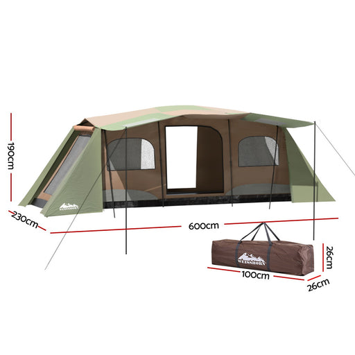 Weisshorn Instant Up Camping Tent 10 Person Outdoor Family Hiking Tents 3 Rooms Outdoor > Camping Weisshorn    - Micks Gone Bush