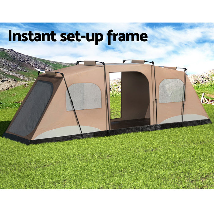 Weisshorn Instant Up Camping Tent 10 Person Outdoor Family Hiking Tents 3 Rooms Outdoor > Camping Weisshorn    - Micks Gone Bush