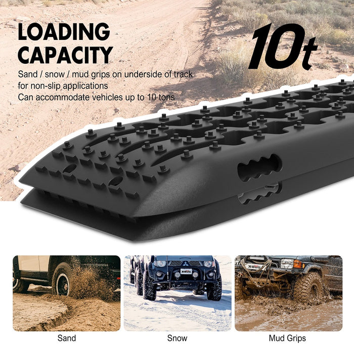 X-BULL 10 Pairs Recovery tracks Boards 4WD 4X4 10T Sand / Mud / Snow Gen 2.0 Black Auto Accessories > 4WD & Recovery Micks Gone Bush    - Micks Gone Bush