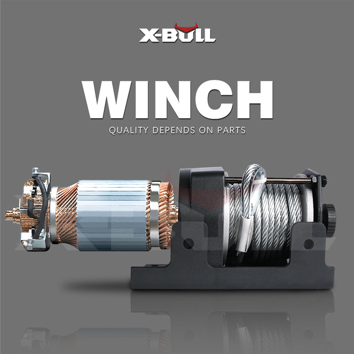 X-BULL Electric Winch 3000lbs Steel Wire Cable 12V Boat ATV UTV Winch Trailer 2 Units Auto Accessories > 4WD & Recovery X-BULL    - Micks Gone Bush