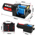 X-BULL 12V Electric Winch 3000LB ATV Winch Boat Trailer Winch Synthetic Rope Auto Accessories > 4WD & Recovery X-BULL    - Micks Gone Bush