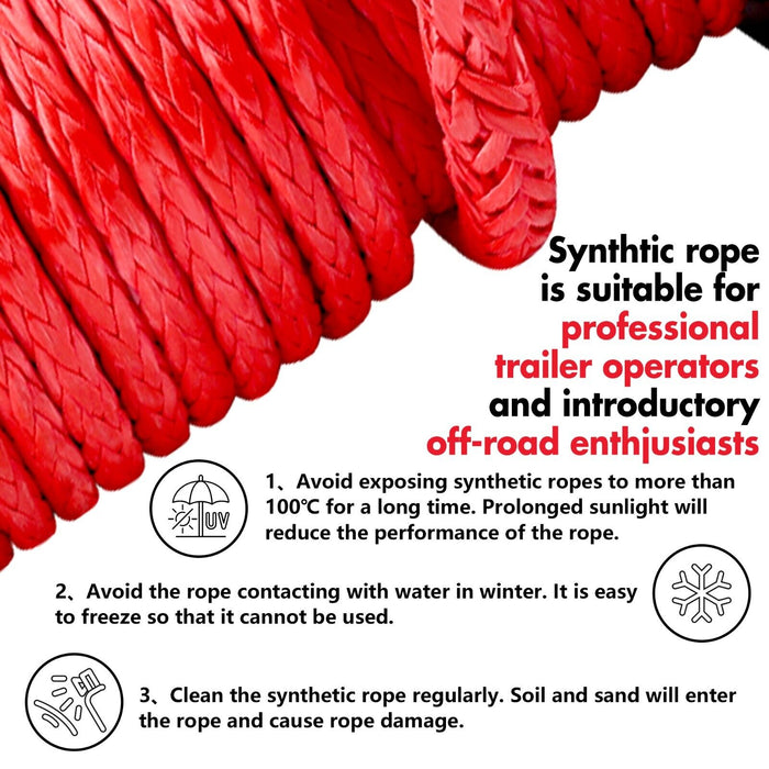 X-BULL 14500LBS Electric Winch 12V synthetic rope with 4PCS Recovery Tracks Gen3.0 Red Auto Accessories > 4WD & Recovery X-BULL    - Micks Gone Bush