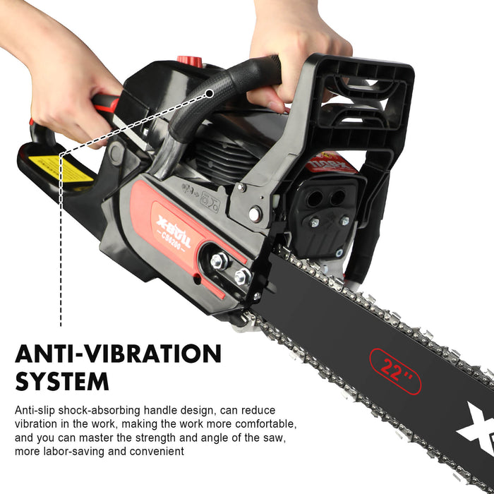 X-BULL 62cc Petrol Chainsaw Commercial Grade Pruning with E-Start Tools > Other Tools X-BULL    - Micks Gone Bush