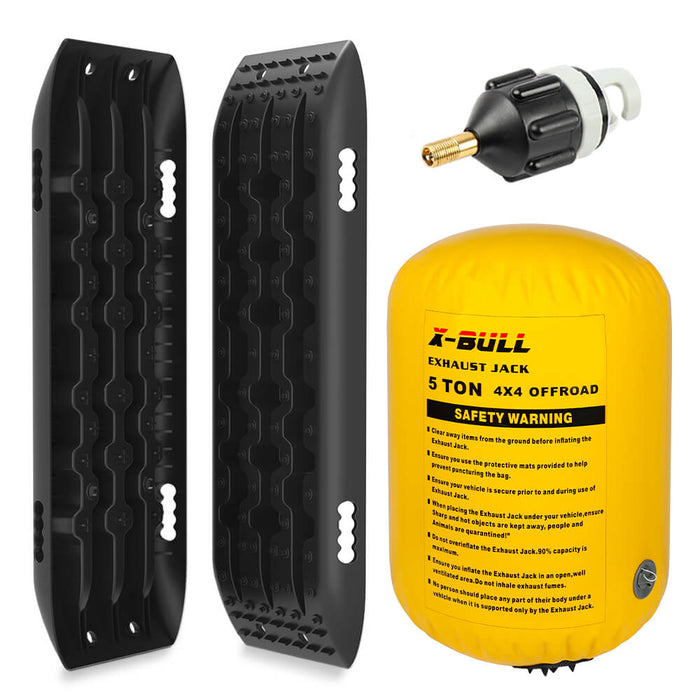 X-BULL Exhaust Jack Air Bag Jack With 2PCS Recovery Tracks Boards 4WD 4X4 Gen2.0 Black Auto Accessories > 4WD & Recovery Micks Gone Bush    - Micks Gone Bush