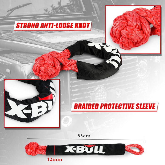 X-BULL Kinetic Rope 22mm x 9m Snatch Strap Recovery Kit Dyneema Tow Winch Auto Accessories > 4WD & Recovery X-BULL    - Micks Gone Bush