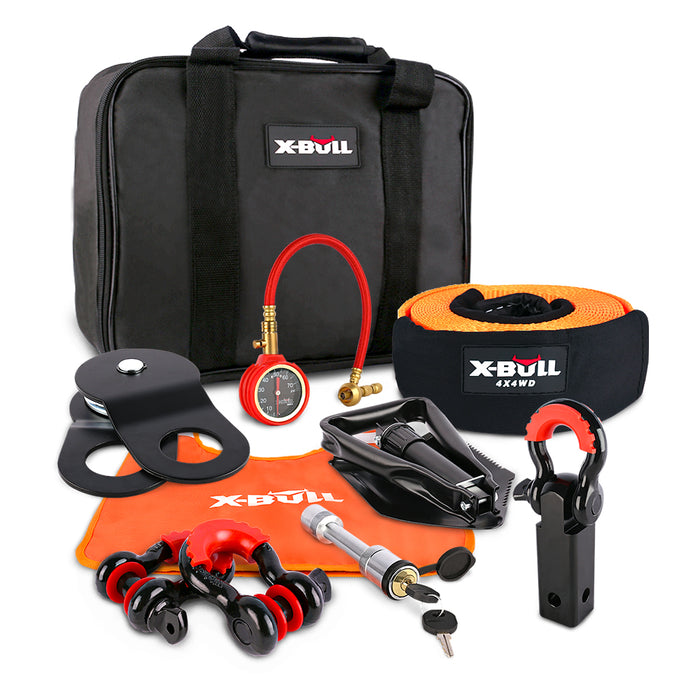 X-BULL 4X4 Recovery Kit Recovery tracks Truck Snatch Strap Offroad Car 4WD 13PCS Auto Accessories > 4WD & Recovery X-BULL    - Micks Gone Bush