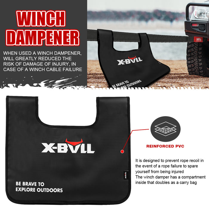 X-BULL 4X4 Recovery Kit Kinetic Recovery Rope Snatch Strap / 2PCS Recovery Tracks Gen2.0 Auto Accessories > 4WD & Recovery X-BULL    - Micks Gone Bush