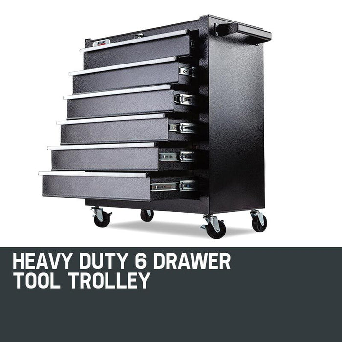 6 Drawer Heavy Duty Tool Cabinet with Lockable Drawers and Casters - Premium Storage Solution for Workshop or Garage Tools > Tools Storage Micks Gone Bush    - Micks Gone Bush