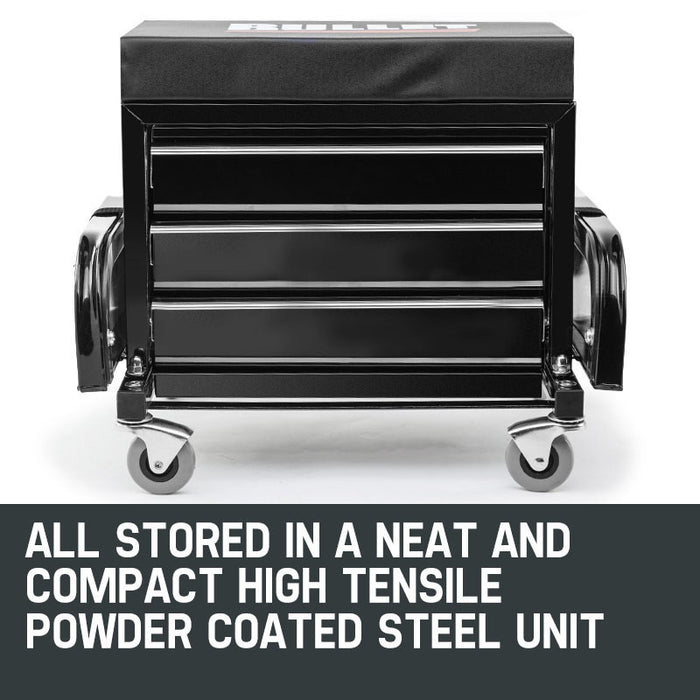 Rolling Garage Tool Storage and Comfort Seat Solution with Tray Tools > Tools Storage Micks Gone Bush    - Micks Gone Bush