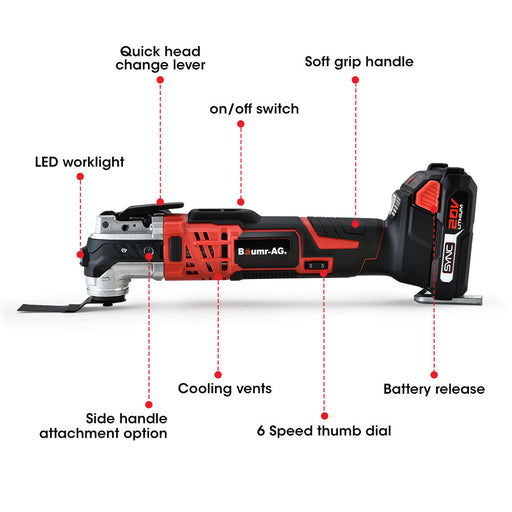 Versatile Tooling Baumr-AG 20V Cordless Oscillating Multi-Tool Kit Tools > Power Tools Micks Gone Bush    - Micks Gone Bush