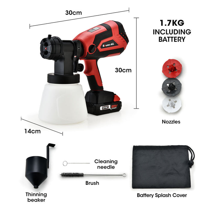 BAUMR-AG 20V Cordless Paint Sprayer Kit Quick Charge Lithium Battery Tools > Industrial Tools Micks Gone Bush    - Micks Gone Bush