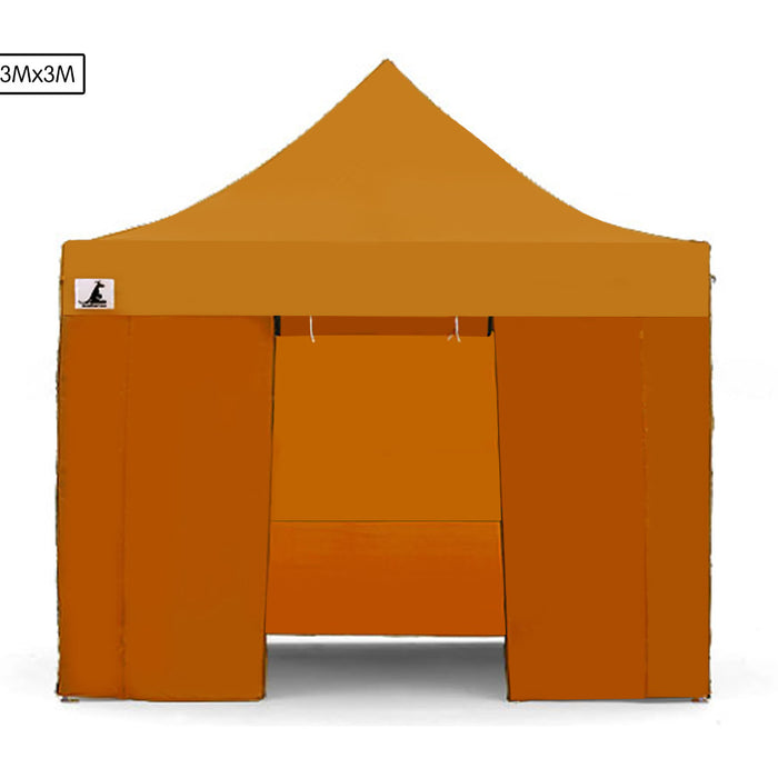 Wallaroo Gazebo Tent Marquee 3x3 PopUp Outdoor  - Orange Home & Garden > Shading Micks Gone Bush    - Micks Gone Bush