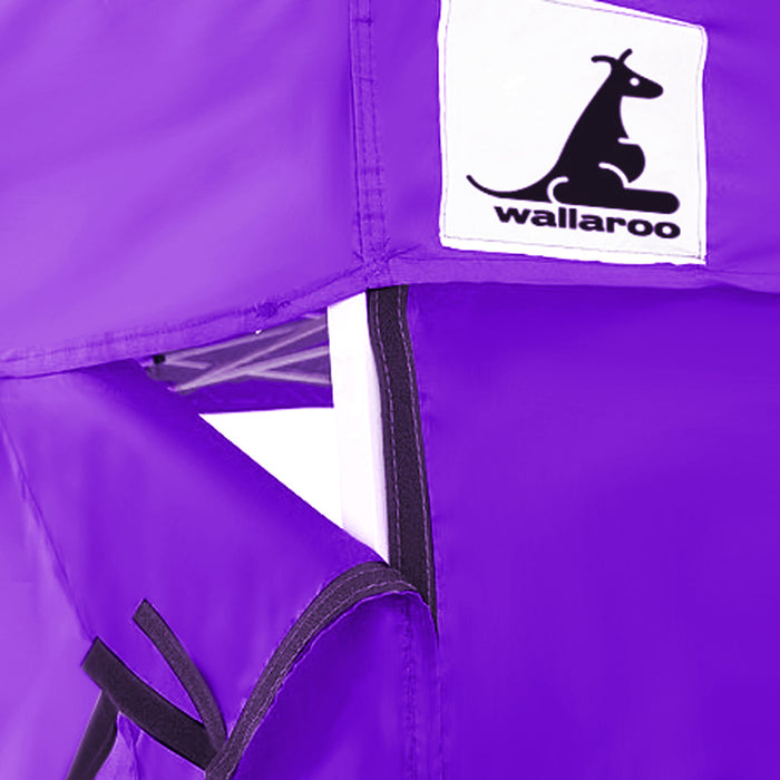 Wallaroo Gazebo Tent Marquee 3x3 PopUp Outdoor Purple Home & Garden > Shading Micks Gone Bush    - Micks Gone Bush