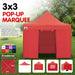 Wallaroo Gazebo Tent Marquee 3x3 PopUp Outdoor  Red Home & Garden > Shading Micks Gone Bush    - Micks Gone Bush