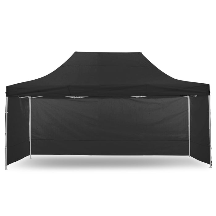 Wallaroo Gazebo Tent Marquee 3x4.5m PopUp Outdoor Black Home & Garden > Shading Micks Gone Bush    - Micks Gone Bush