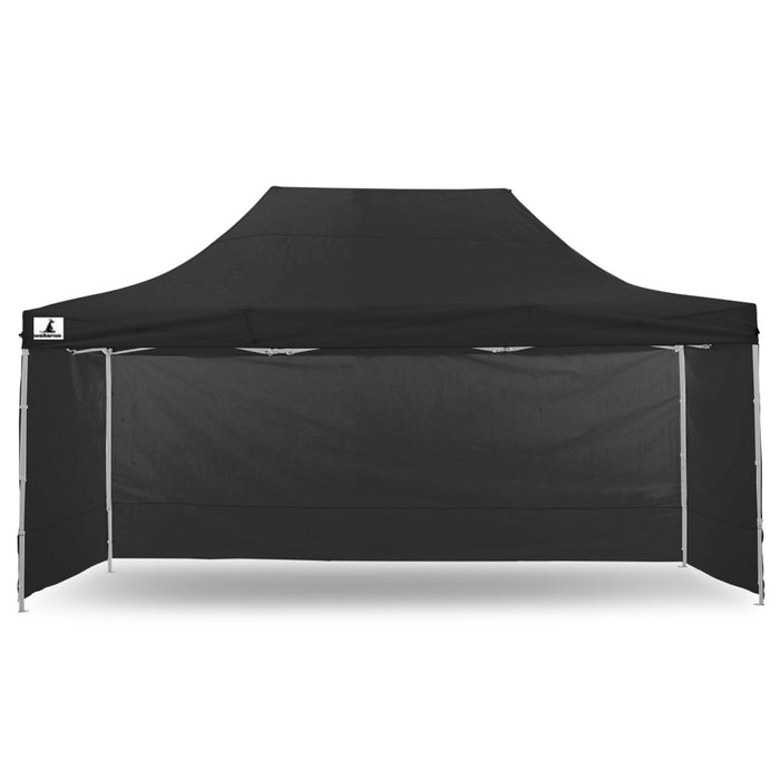 Wallaroo Gazebo Tent Marquee 3x4.5m PopUp Outdoor Black Home & Garden > Shading Micks Gone Bush    - Micks Gone Bush