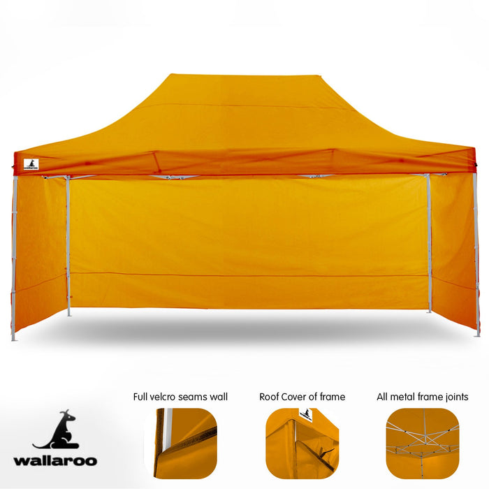 Wallaroo Gazebo Tent Marquee 3x4.5m PopUp Outdoor Orange Home & Garden > Shading Micks Gone Bush    - Micks Gone Bush