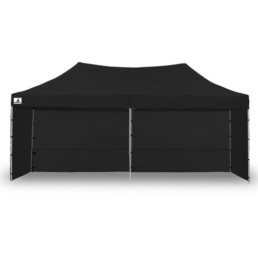 Wallaroo Gazebo Tent Marquee 3x6m PopUp Outdoor Wallaroo Black Home & Garden > Shading Micks Gone Bush    - Micks Gone Bush