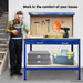 Kartrite Heavy-Duty Steel Workbench with Organizer Drawer and Pegboard Shelf Tools > Tools Storage Kartrite    - Micks Gone Bush