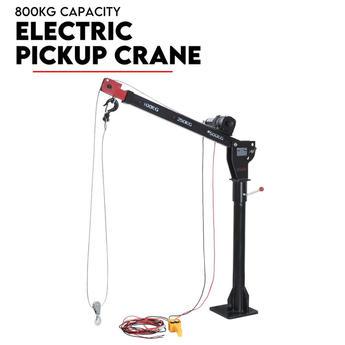 Enhance Vehicle Utility 800kg Electric Swivel Crane Hoist for UTEs and Trucks Tools > Power Tools Micks Gone Bush    - Micks Gone Bush