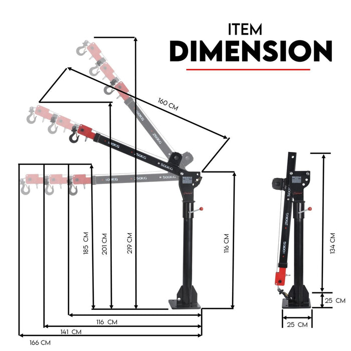 Enhance Vehicle Utility 800kg Electric Swivel Crane Hoist for UTEs and Trucks Tools > Power Tools Micks Gone Bush    - Micks Gone Bush