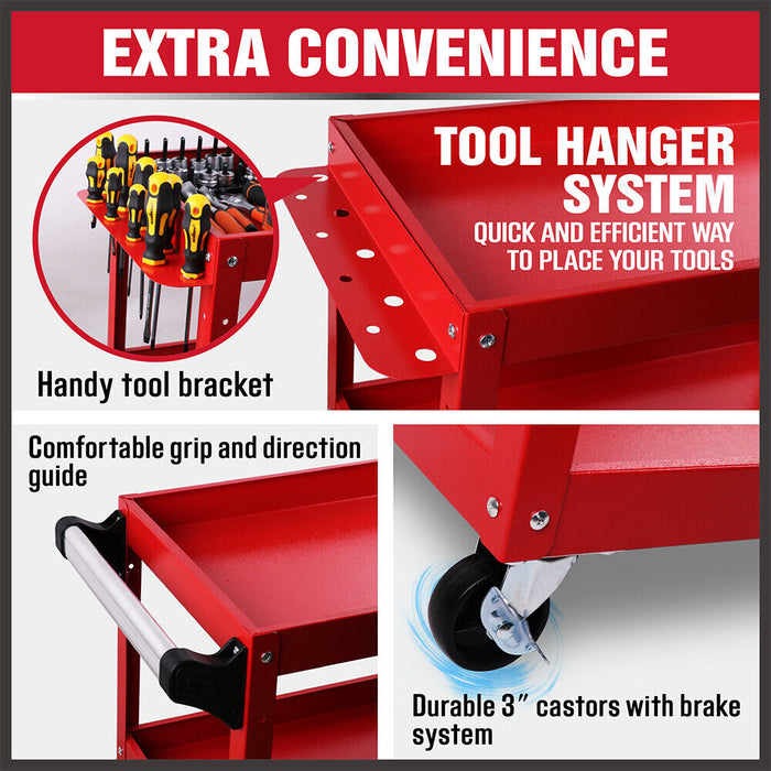 Blue 3-Tier Rolling Tool Cart for Garage Organisation - 150KG Load Capacity Tools > Tools Storage Micks Gone Bush    - Micks Gone Bush