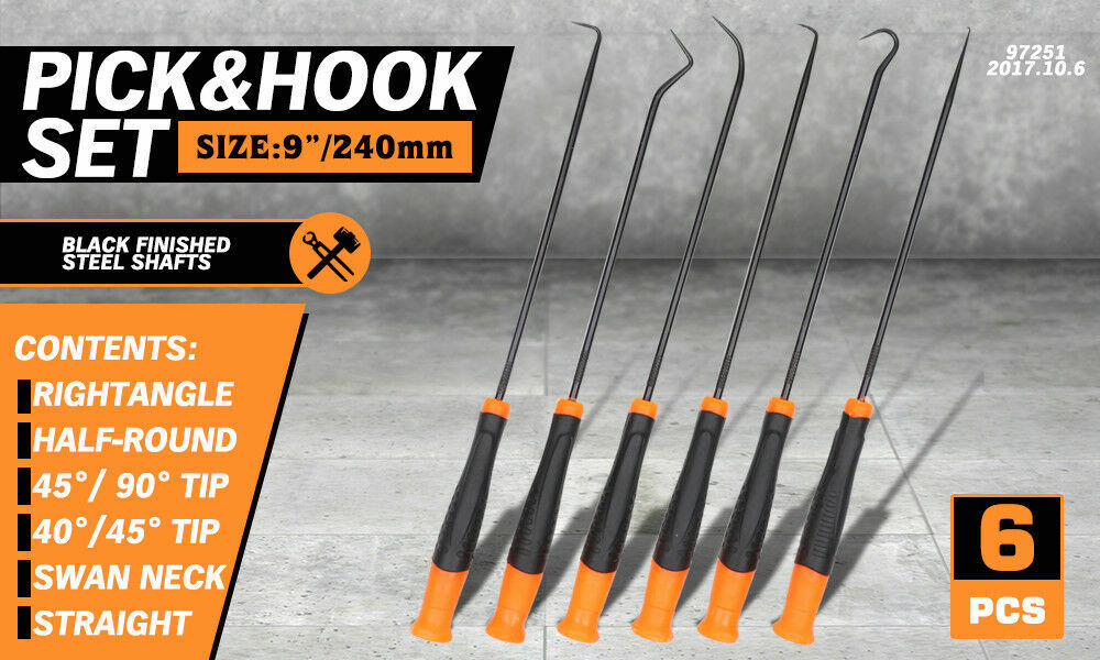 Versatile Tooling 6Pc Extra Long Pick and Hook Set for O-Ring and Fuse Tools > Other Tools Micks Gone Bush    - Micks Gone Bush