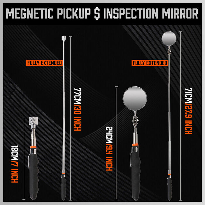 Effortless Retrieval 3Pc Magnetic Pick-Up Tool with Swivel Inspection Mirror Tools > Other Tools Micks Gone Bush    - Micks Gone Bush