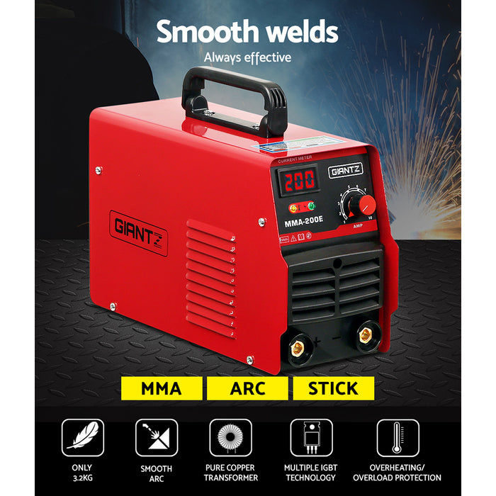 Powerful Joining Giantz 200 Amp Portable Inverter MMA Welder Tools > Power Tools Giantz    - Micks Gone Bush